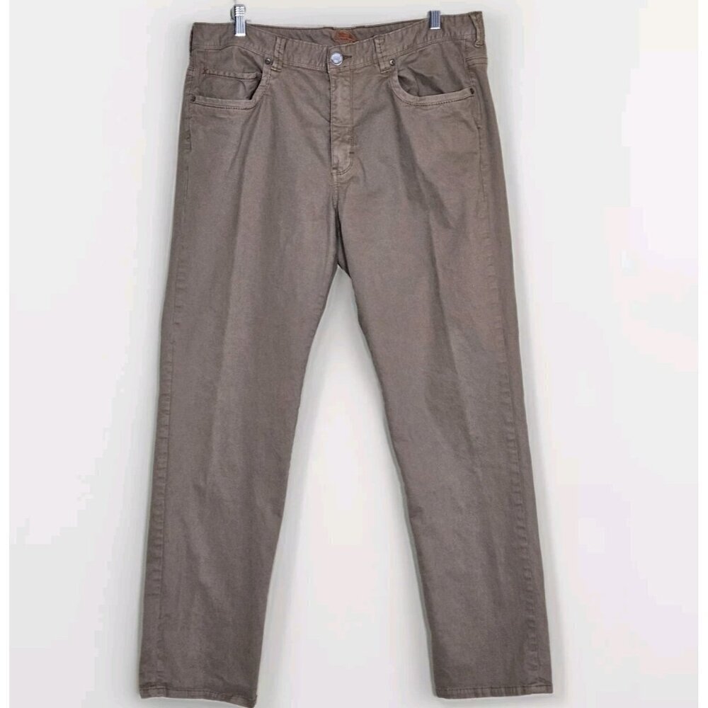 Tommy Bahama Pants Mens 38x34/33 Beige Cotton Pockets Stretch Preppy Embroidery